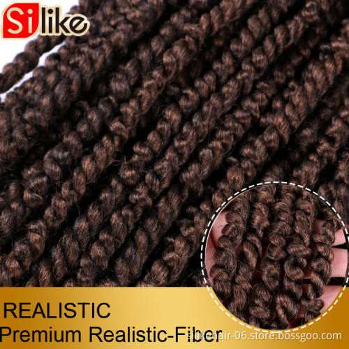 Passion Twist Hair 24 Inches Synthetic Water Wave Twists Crochet Black Curly Hair Bundles for Braiding Hair Extensions